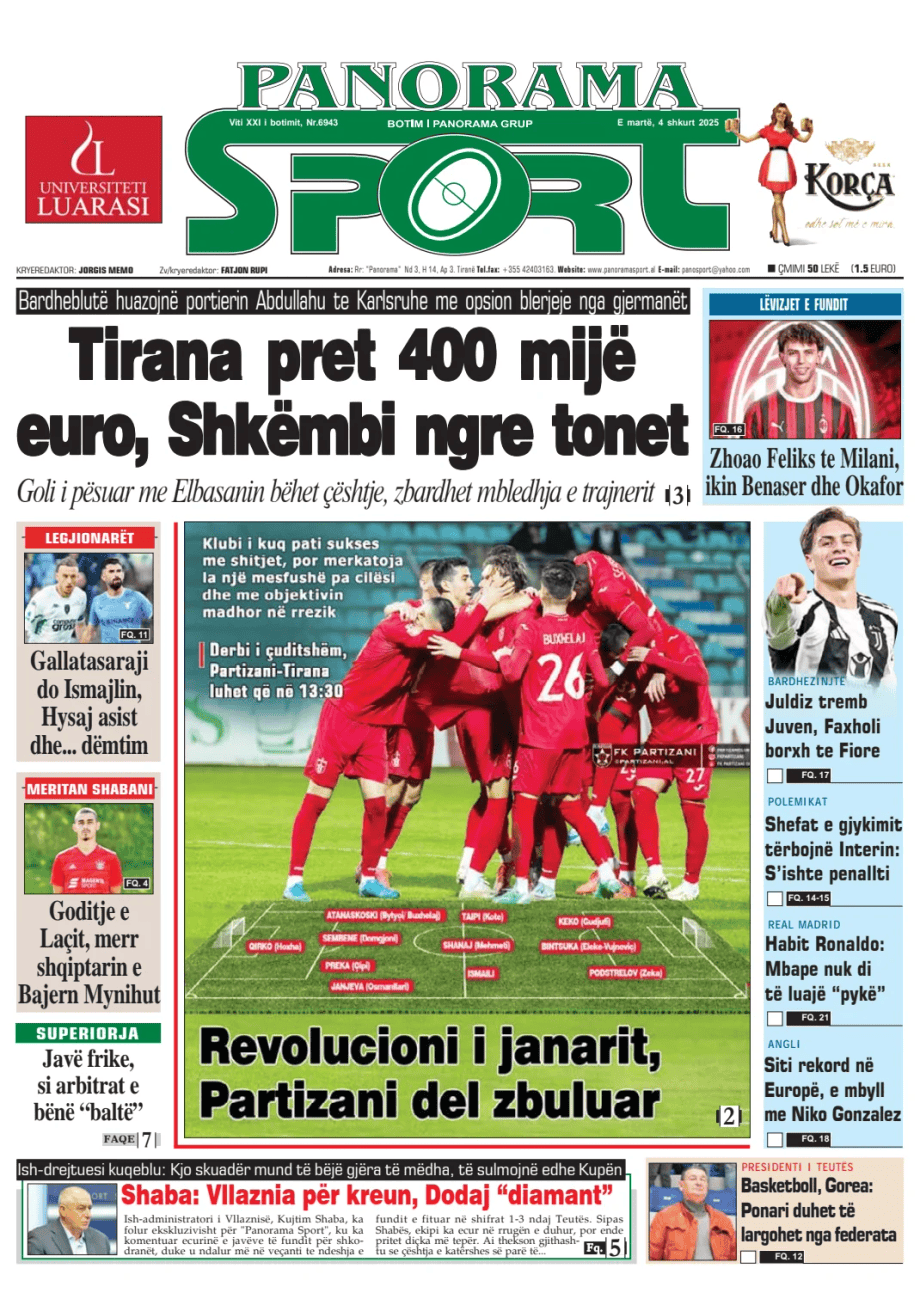 Prima-pagina-Panorama Sport-oggi-edizione-di-oggi-20250204